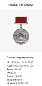 Медаль за отвагу