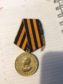 «За победу над Германией в ВОВ 1941-1945гг.»