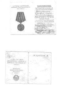 Медаль "За победу над Германией в Великой Отечественной Войне 1941-1945"