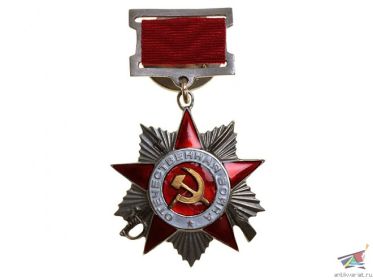 Орденом Отечественной Войны 2-ой  степени