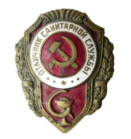 Знак "Отличник Санитарной службы"