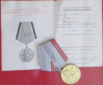Юбилейная медаль "20 лет Победы в Великой Отечественной Войне 1941-45гг
