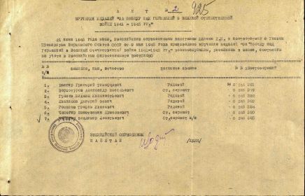 Медаль За Победу над Германией в Великой Отечественной  войне 1941-45гг