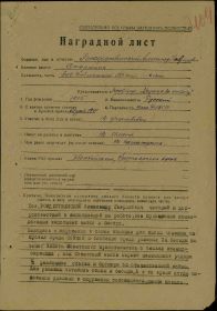 Медаль За боевые заслуги,приказ от 28.04.1942