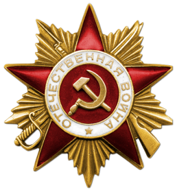 Орден Отечественной войны I степени  Приказ подразделения №: 391/н от: 26.06.1945