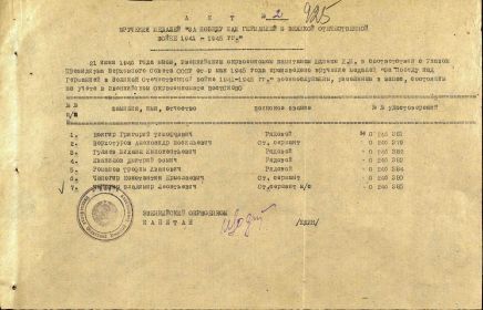 Медаль За Победу над Германией в Великой Отечественной войне 1941-45гг