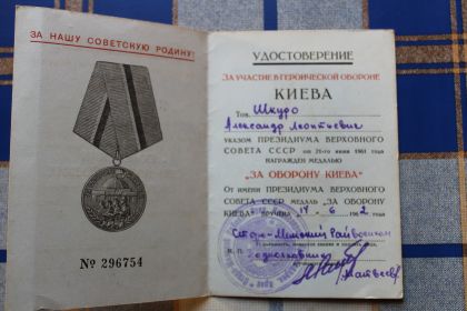 За оборону Киева