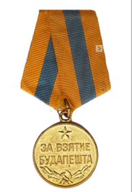 медаль "За взятие Будапешта"