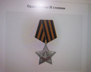 Орден Славы 3 степ