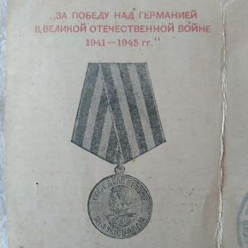 ,,За победу над Германией в Великой Отечественной войне 1941-1945гг"