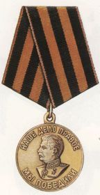 медаль " За победу над  Германией в ВОВ 1941-1945гг"