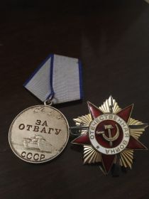 «За Отвагу», Орденом Отечественной Войны.