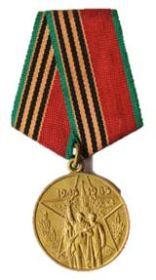Юбилейная медаль 40 лет Победы в Великой Отечественной войне 1941—1945 гг.