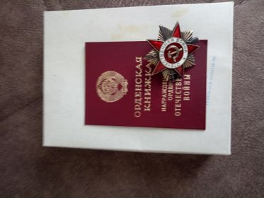 Орден ОТЕЧЕСТВЕННОЙ ВОЙНЫ 1 степени