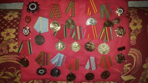 Медаль за боевые заслуги,медаль за победу в ВОВ , орден отечественной войны llстепени.