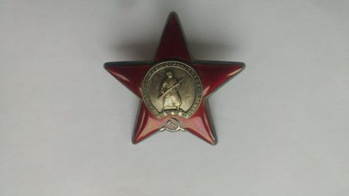 Награжден орденом Красной Звезды  №2750596