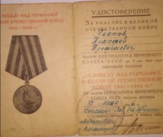 Медаль «За победу над Германией в Великой Отечественной войне 1941-1945 года»