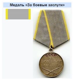 Медаль " За боевые заслуги".