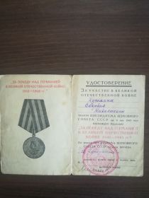 За Победу над Германией в Великой Отечественной Войне 1941-1945гг