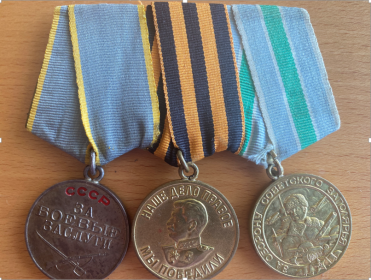 Медали - За боевые заслуги, За победу над Германией, За оборону Советского Заполярья