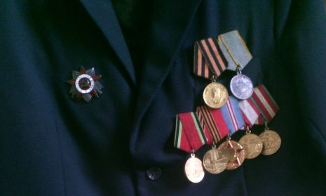 Орден Отечественной войны 1 степени, медаль "За боевые заслуги" и многими другими юбилейными