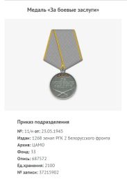 Медаль «За боевые заслуги»