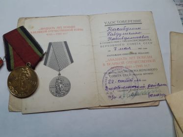 20 лет победы в Великой Отечественной войне 1941-1945гг.