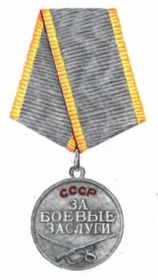 медаль " ЗА БОЕВЫЕ ЗАСЛУГИ"