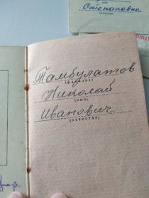 Медаль "За боевые заслуги","За Победу над Японией"