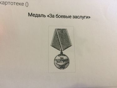 Медаль «За боевые заслуги »