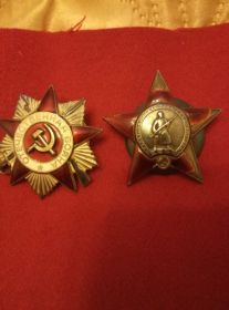 Орден Красной Звезды, орден Отечественной войны 2 степени,