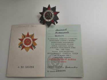 Орден отечественной войны 1 степени