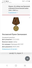 медаль за победу над Германией в Великой Отечественной войне 1941-1945гг