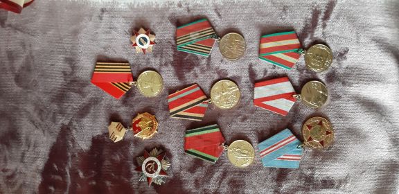 Орден Отечественной войны 1 степени, Фронтовик, Юбилейные Ордена 20, 25, 30,40, 50, 60 лет Победы, Ордена  60, 70 лет вооружённых сил, Орден Георгия Жукова, мно...