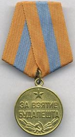 медаль "За взятие Будапешта"