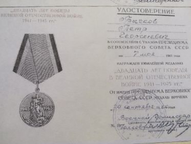 Двадцать лет победы в Великой Отечественной войне