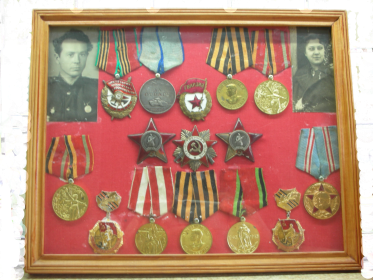 За боевые заслуги награжден двумя орденами Красной звезды, орденом Красного знамени, медалью за Отвагу, орденом за участие  в Великой отечественной войне, други...