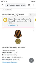 Медаль за Победу над Германией в 1941-1945 в Великой Отечественной войне