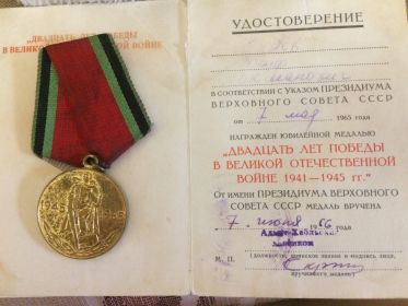 Двадцать лет победы в Великой Отечественной войне 1941-1945гг.