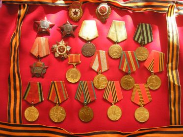 Два ордена «Красной Звезды»,  медали «За боевые заслуги», «За оборону Кавказа», «За взятие Кенигсберга».