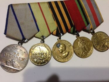 Медали: За отвагу, За оборону Сталинграда, За освобождение Варшавы, За победу над Германией