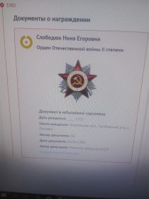 Орден Отечестаенной войны 2 степени