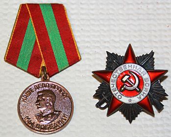 орден Отечественной войны 2 степени, медаль за Победу над Германией в Великой Отечественной войне 1941-1945 гг. и другие медали.
