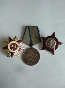 Орден Красной Звезды, Медаль "За отвагу", Орден Отечественной войны I степени