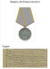 медаль «За боевые заслуги»