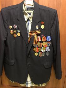 орден Отечественной войны 1 ст., медаль «За отвагу», орден Трудового Красного знамени, юбилейные медали.
