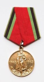 Медаль юбилейная "Двадцать лет победы в Великой Отечественной войне 1941-1945 гг."