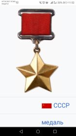 медаль "Золотая Звезда"