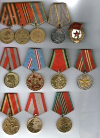 Орден Красной Звезды. Медали: За Отвагу, За Освобождение Варшавы, За Взятие Берлина, Орден Славы