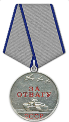 Медали: "За отвагу", "За взятие Берлина", "За победу над Германией в ВОВ 1941-1945гг", "За освобождение Варшавы"